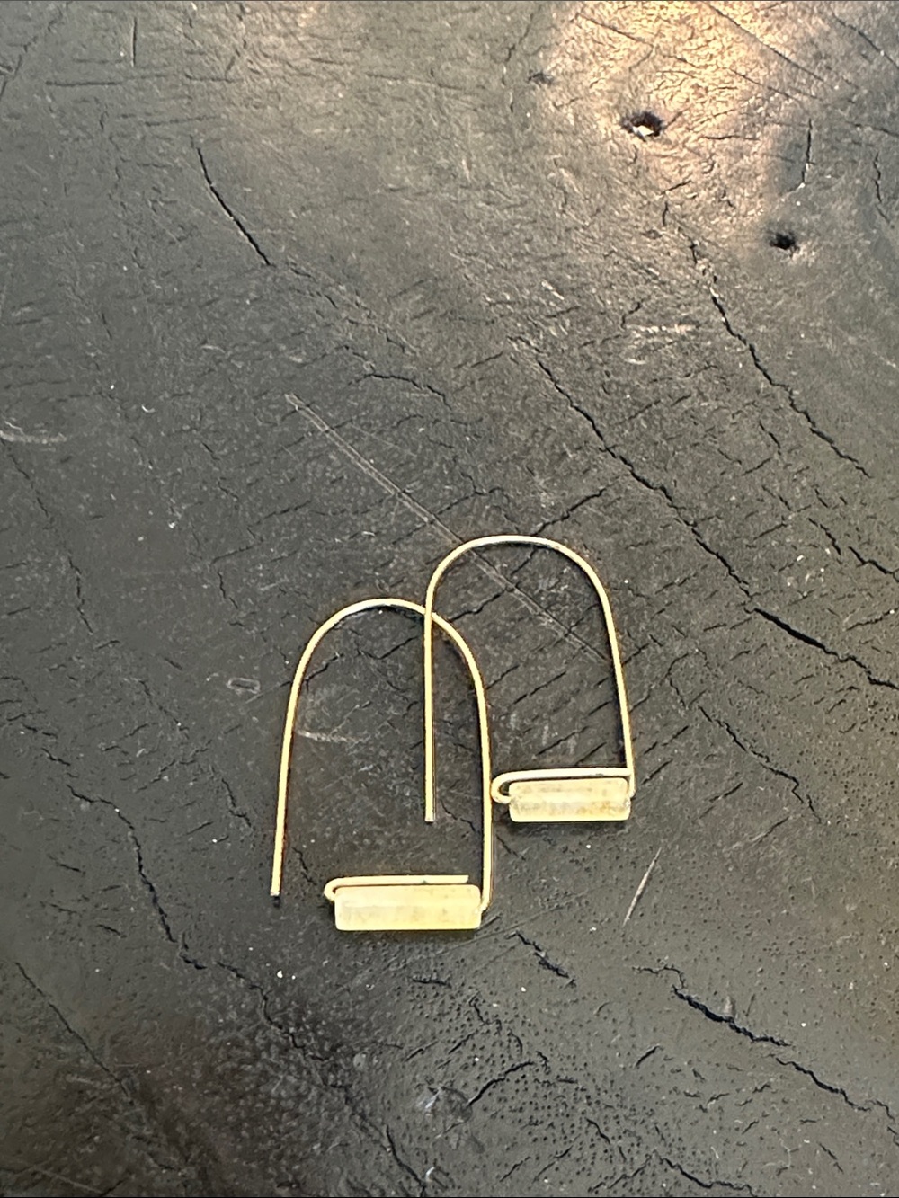 Delicate Gold Bar Drop Earrings for Women